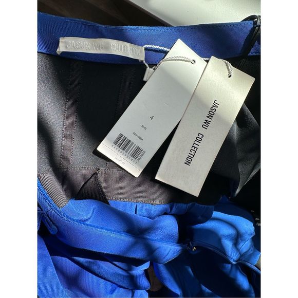 NWT JASON WU COLLECTION Strapless Balloon-Peplum Taffeta Gown US 4 $6195 - Picture 12 of 13